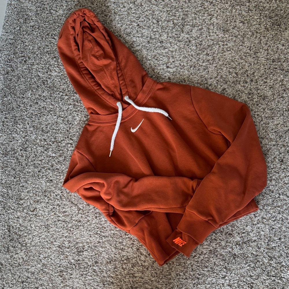 Nike Burnt Orange Hoodie with White Accents